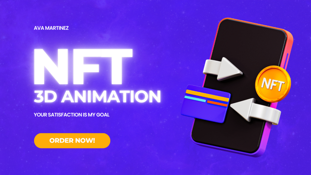 I will create 3d nft membership cards or trading card animation