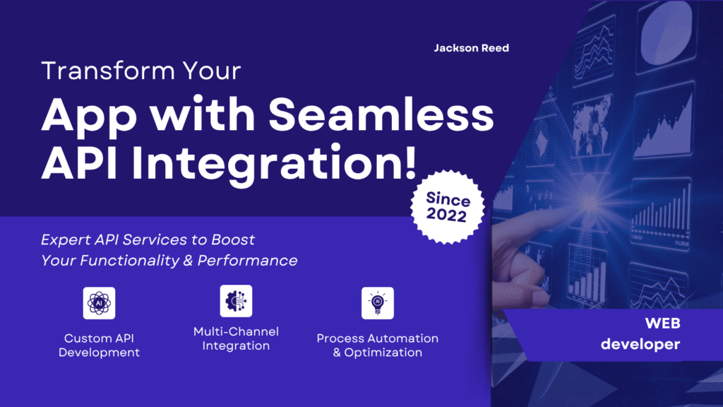 I will seamlessly integrate any API service into your app or website for enhanced functionality and performance