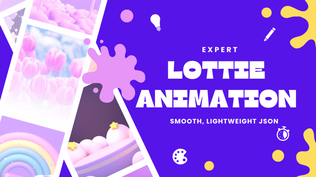 I will create lottie, json animation