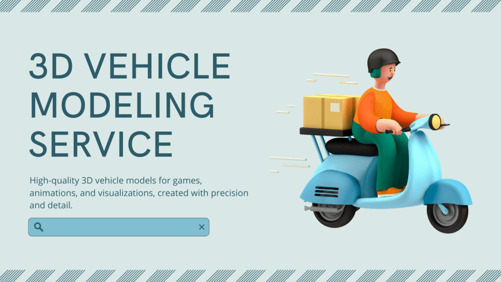 I will create 3d vehicle for you