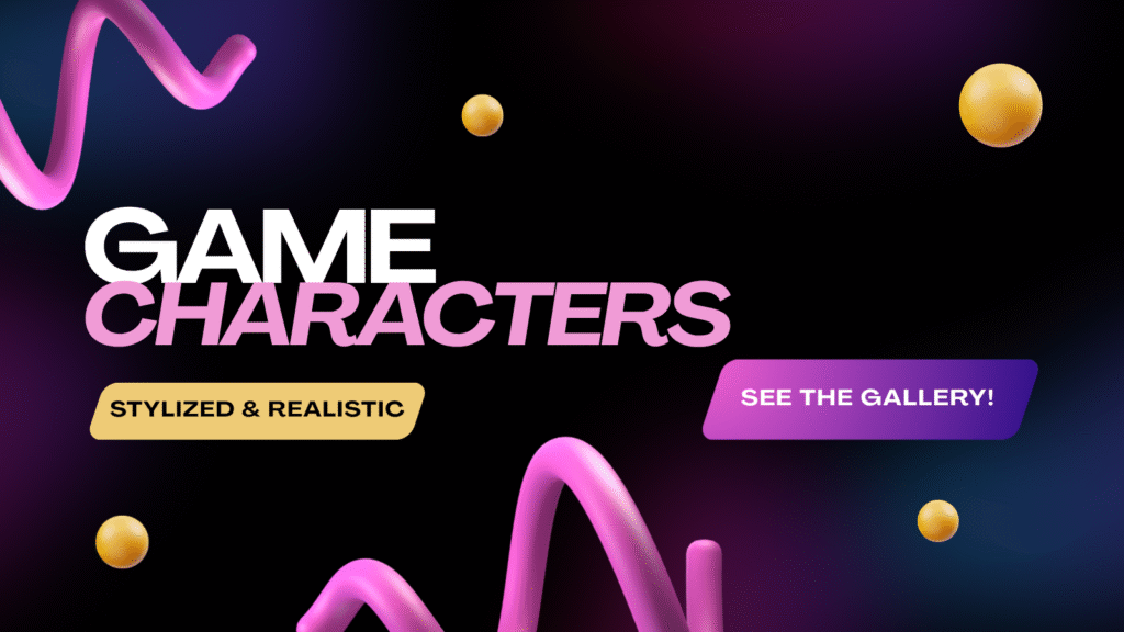I will create stylized and realistic 3d characters for your game