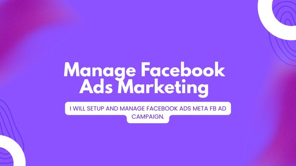 I will setup and manage facebook ads meta fb ad campaign.