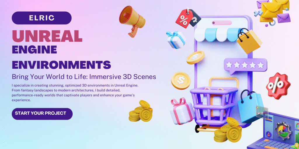 I will make 3d environment in unreal engine