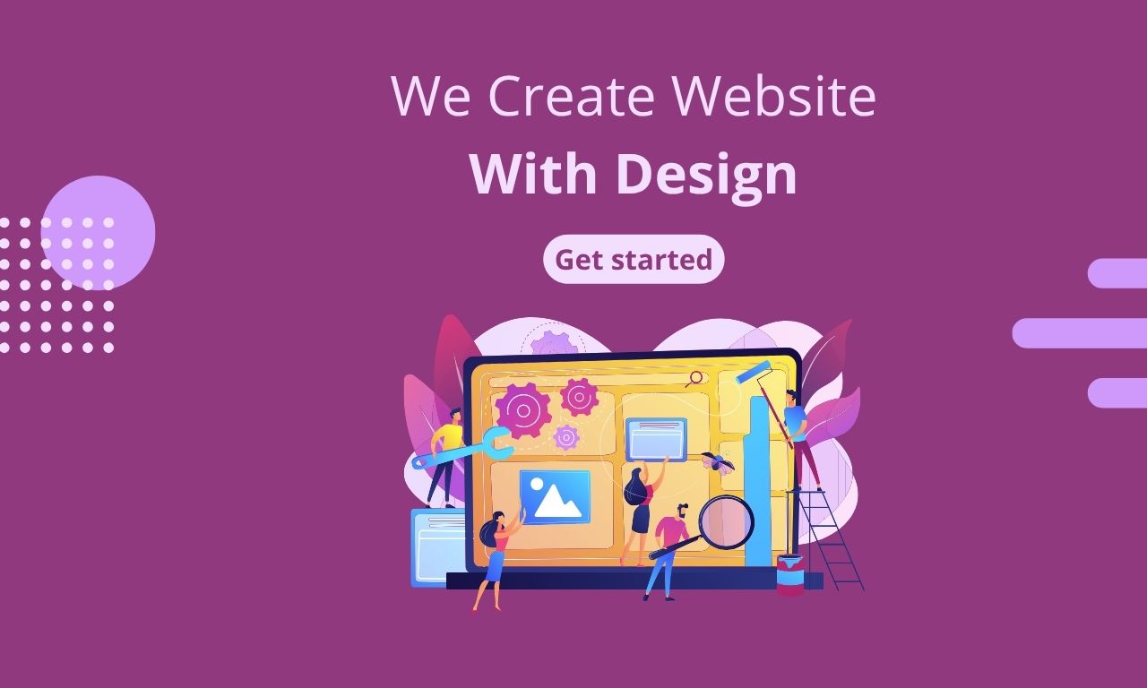Purple and Soft Blue Illustrative Create Website Instagram post (1280 x 768 px)