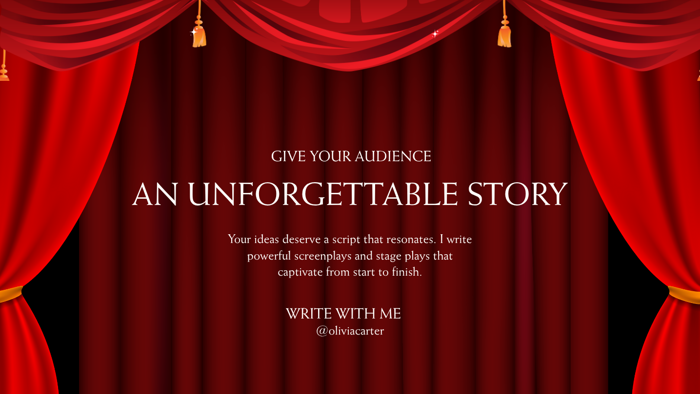 Red White Elegant Live Theater Poster
