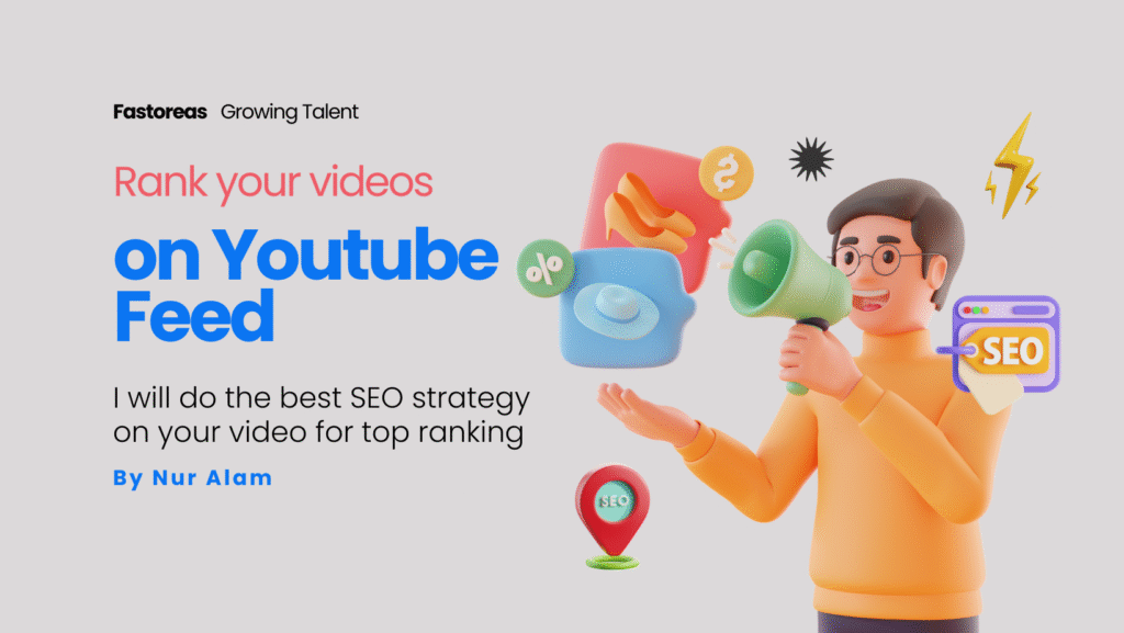 I will do the best SEO strategy on your video for top ranking