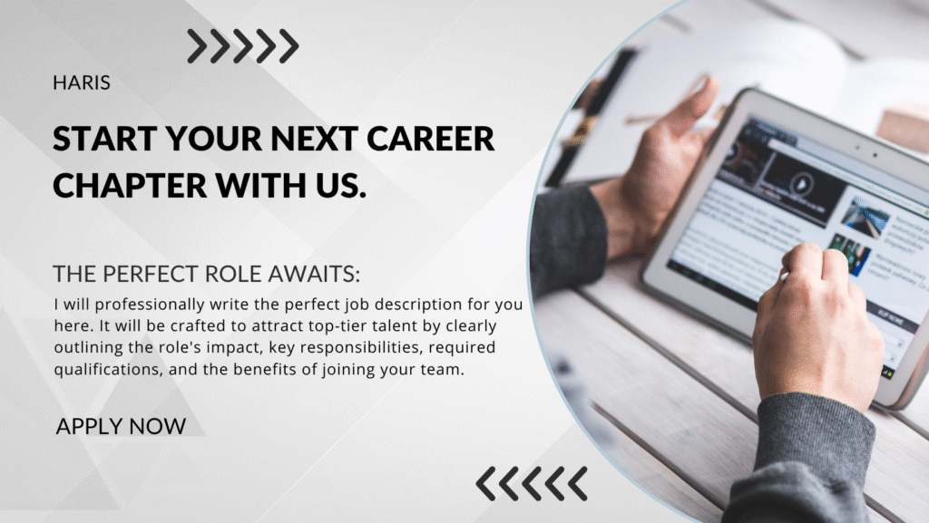 I will professionally write perfect job descriptions for you