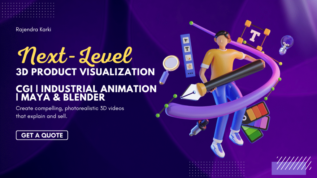 I will do cgi 3d product animation video, 3d industrial , blender, maya 3d rendering